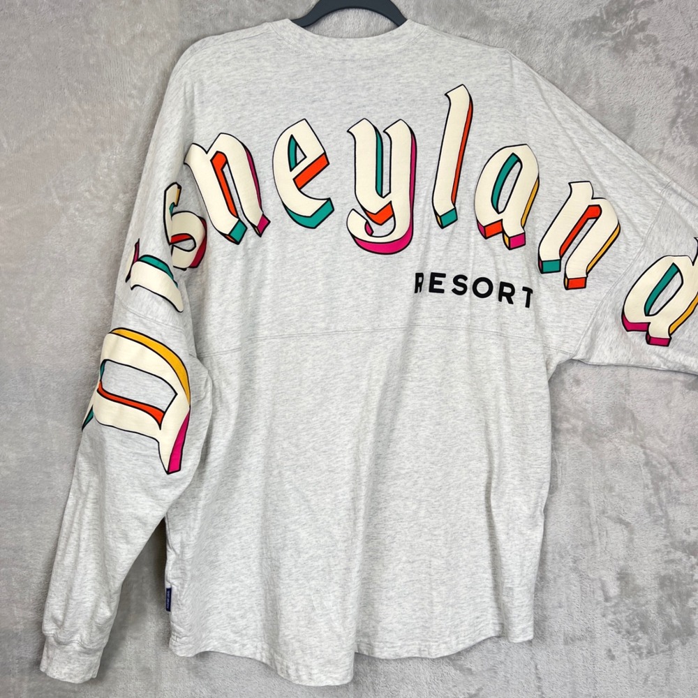 Disney Spirit Jersey Disneyland Resort Est 1955 Gray Long Sleeve Shirt Mens XL